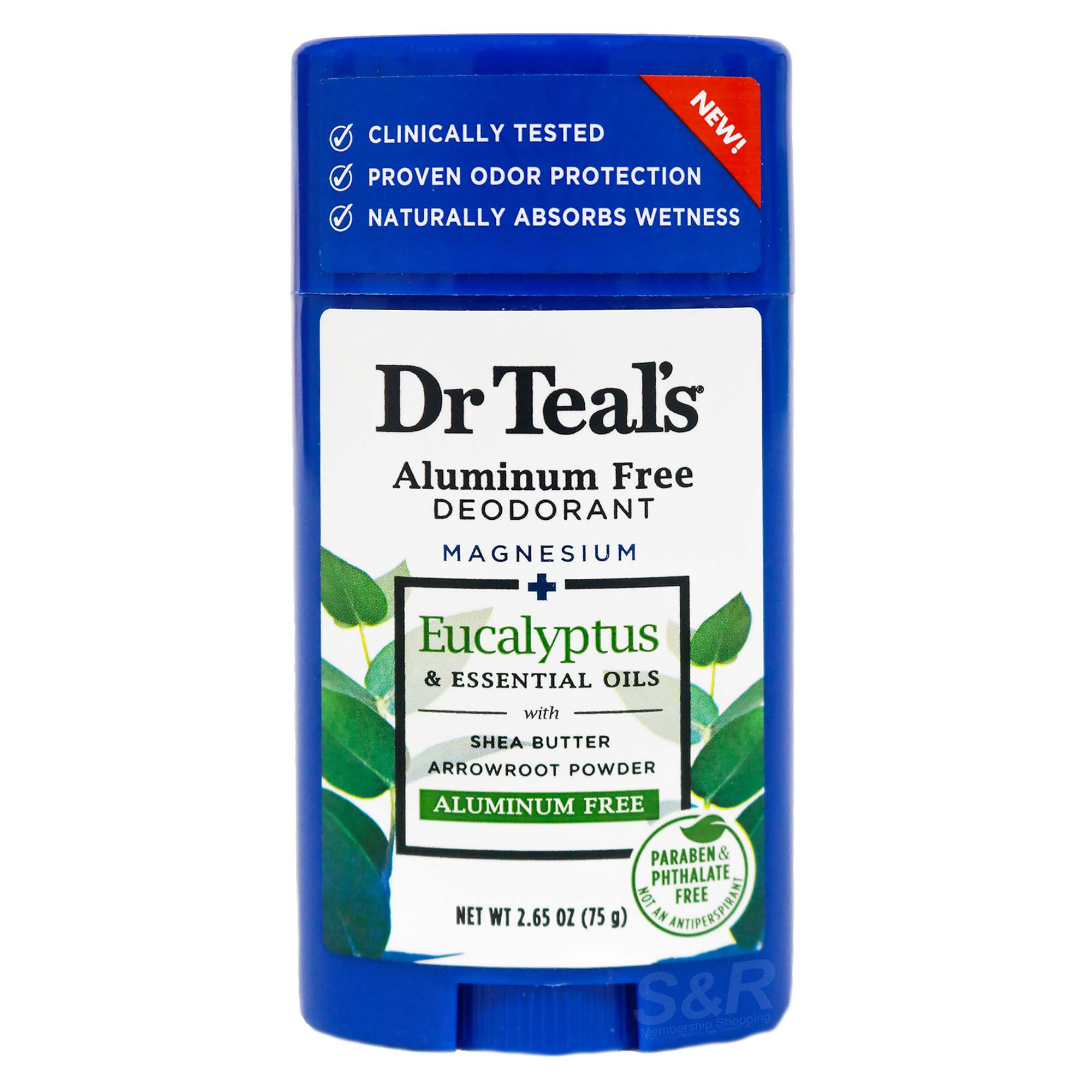 Dr. Teal’s Aluminum-Free Deodorant with Eucalyptus 75g